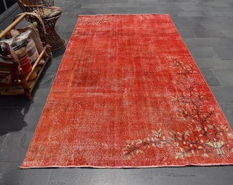 Free shipping, turkish rug, area rug, bohemian rug, turkey rug, bohemian rug , rustic rug , wool rug , oushak rug  5.3 x 10.4  ft ZDA0952
