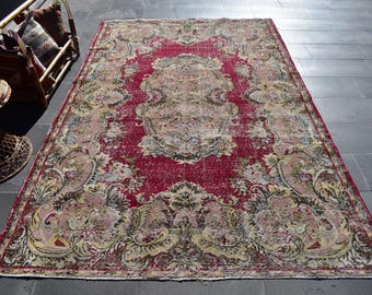 トルコ絨毯、手作りエリアラグ、オリエンタルヴィンテージラグ