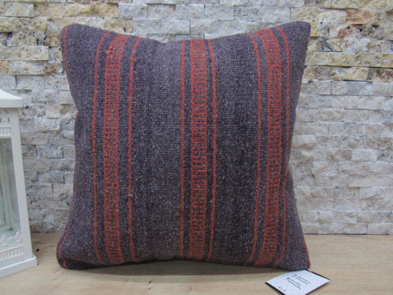 Kilim pillow 16x16 moroccan pillow case 40x40cm boho turkish lumbar pillow brown green persian pillow black red green brown kilim pillow