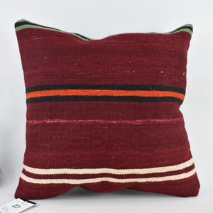decorative kilim pillow cover / corner pillow / 18x18 pillow / turkish throw pillow / home decor pillow / saloon pillow cover / code 5880