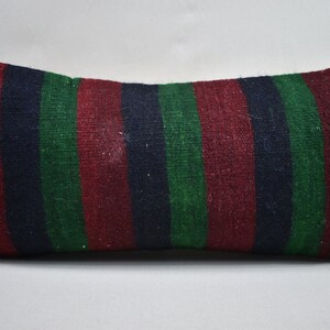 bench kilim pillow / throw pillow / boho decor kilim pillow / tribal kilim pillow / handmade kilim pillow  / 12x24 pillow cover / code 5114