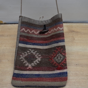 kilim bag, organic wool turkish bag, bohemian bag, handmade kilim bag, bohemian bag, 8x11&quot; bag, ethnic bags, unique bag, hand bag, code 38