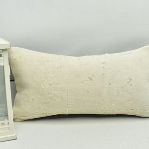 beige kilim pillow cover / home decor / lumbar pillow / turkish pillow / tribal pillow / rustic pillow / 10x20 pillow cover / code 2659