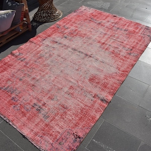 Area rug, Vintage rug, Dinigroom rug 4.5 x 7.4 Ft, Turkish rug, Bohemian rug, Decorative rug, Oushak rug, Anatolian rug, Bedroom rug  ZD7940
