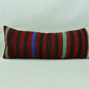 home design kilim pillow / turkish pillow / ethnic decor pillow / euro sham pillow / decorative kilim pillow / 14x36 pillow cover / code 349