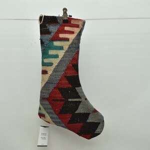 organic wool kilim stockings handmade christmas socks 11x18 christmas home decor socks santa claus socks christmas decor scoks code 261