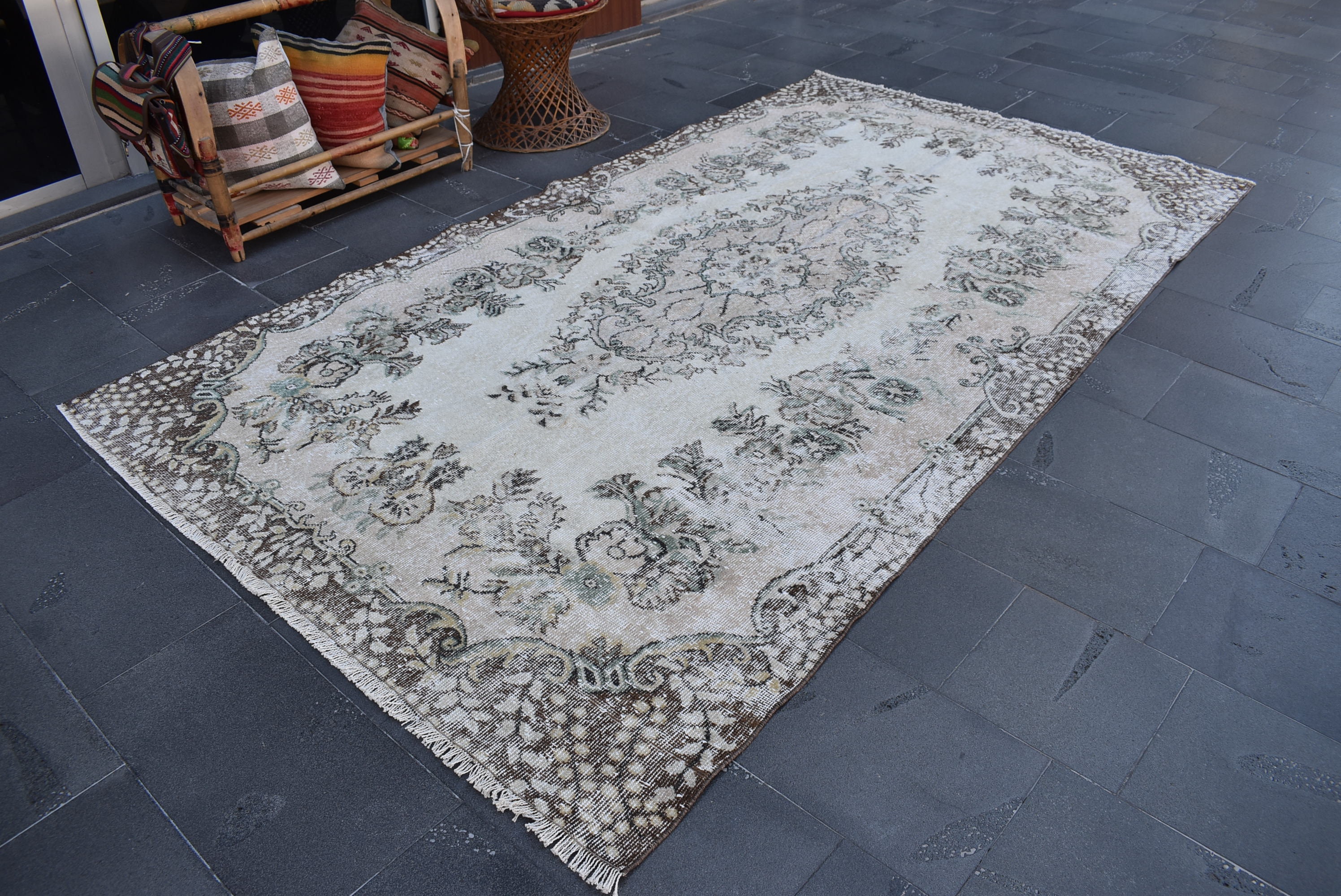 Turkish Wool Rug, Decorative Rug, Oushak Rug, Anatolian Rug