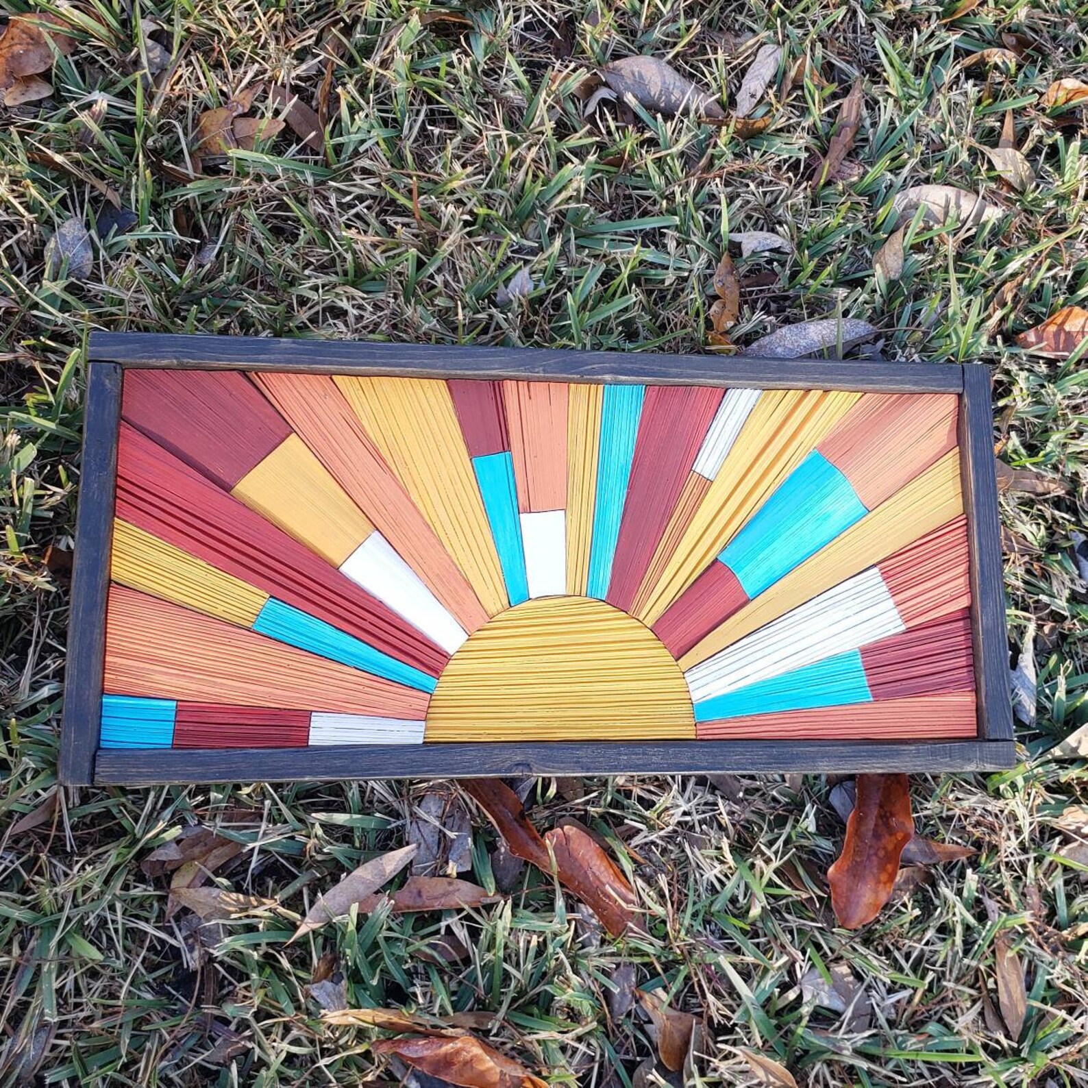 Wooden Sunrise Wall Art panoramic sunrise wall art Etsy