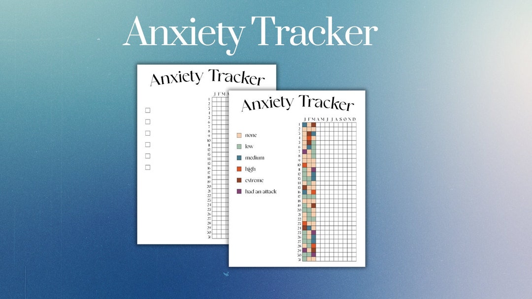 Anxiety Tracker Mood Tracker Bullet Journal Printable Bujo Kit ...