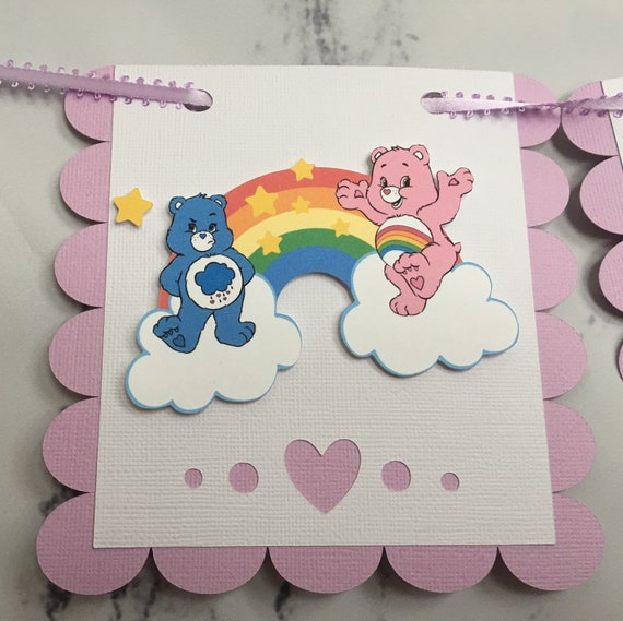 Care Bear Banner Birthday Party Decorations Custom Banner Etsy
