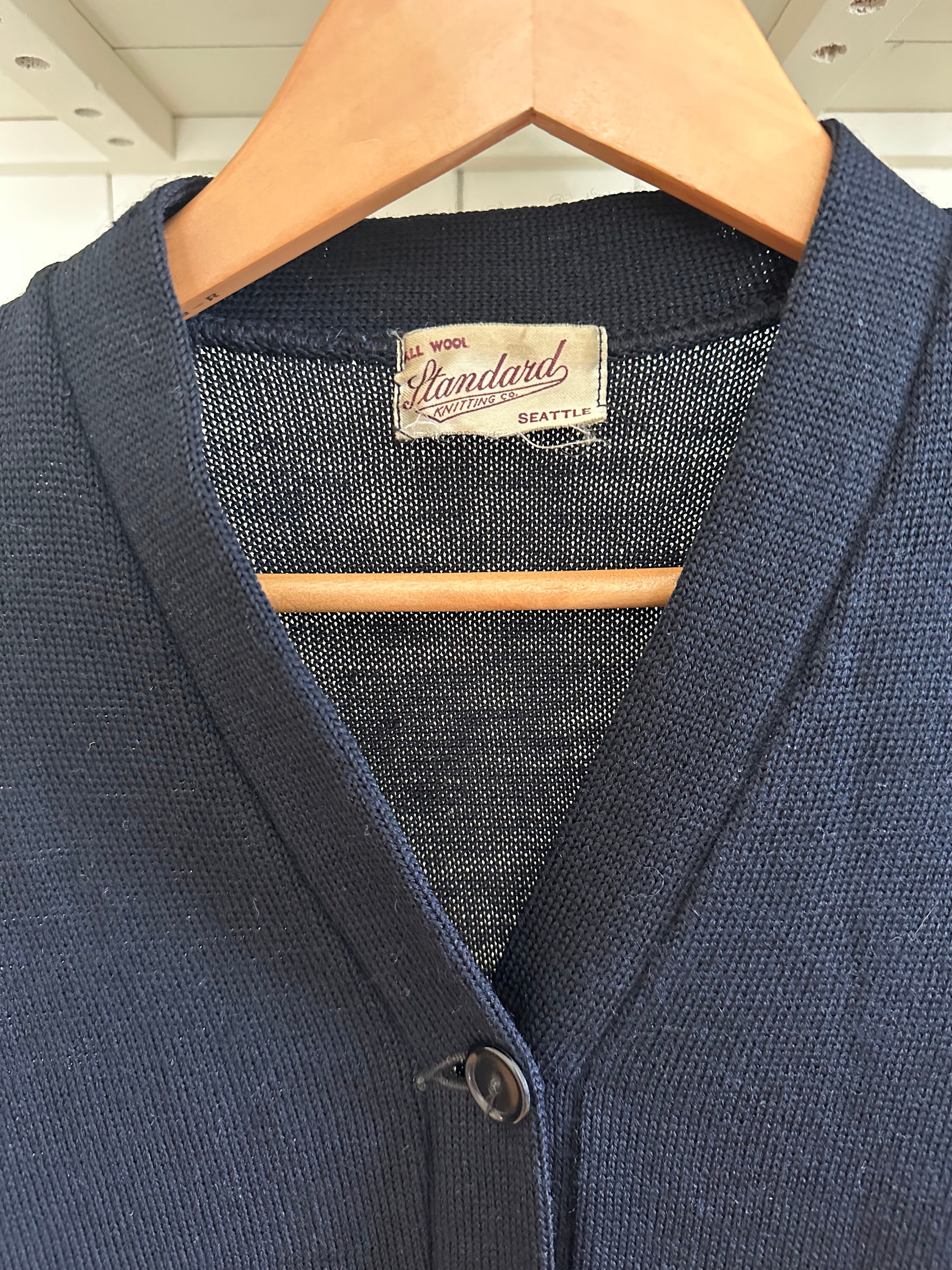 90s Knit V-Neck Long Sleeve Preppy Varsity Sweater by Favorites main image 0