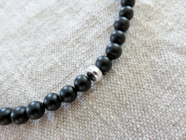 Mala Necklace Yogi Gifts Hand Knotted Necklace Pink Tassel Necklace Yoga Jewelry Black Beaded Jewelry Meditations Gifts for Her