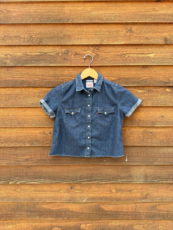 Camisa vaquera mujer manga corta new arrivals