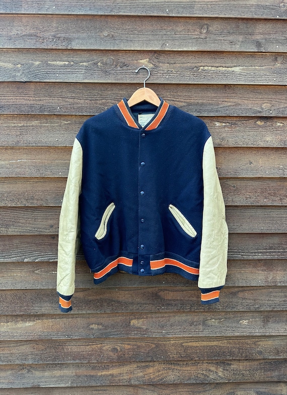 Vintage Varsity Jacket, 70s Jacket Men, Oversized 