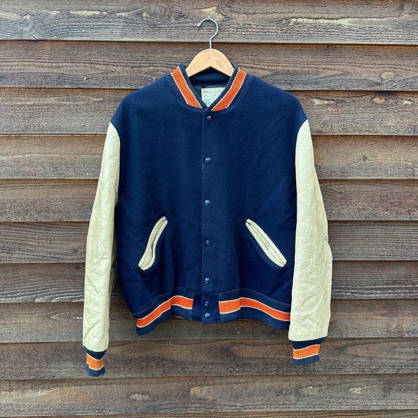 Vintage Varsity Jacket, 70s Jacket Men, Oversized Jacket, 70s Vintage Clothing, Rare Find Vintage, Made in the USA, Made in America