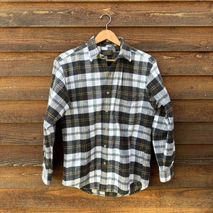 Vintage Eddie Bauer, Plaid Shacket Womens, Oversized Flannel Shirt, Made in the USA Clothing, Outdoor Wear, Vintage Gifts for Men