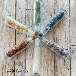 Crystal Essential Oil Roller Bottles, Gemstone Roller Bottles, Essential Oil Blends
