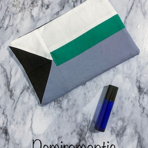 Demiromantic Pride flag bag, Demi Pride, zipper bag with pockets, lgbtq flag cosmetic bag, Coming out bag, Pride Flag bag.