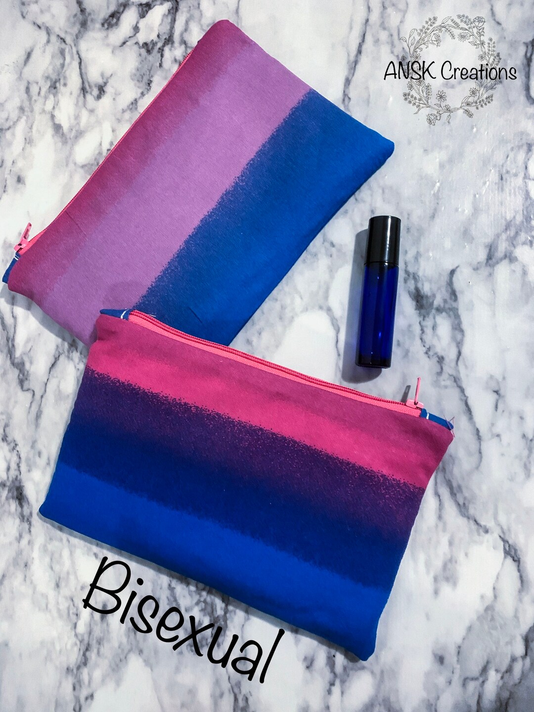 Subtle Bi Bag Bi Pride Zipper Pouch: LGBTQ Flag Cosmetic Bag Organizer - Etsy