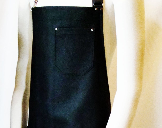 Black Leather Apron, Made in Canada. Butcher, Blacksmiths, Tattooist, Metal fabricator, Chefs, Pit masters.
