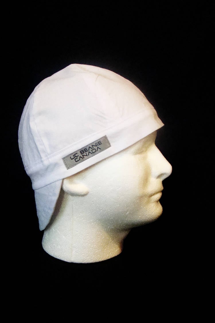 PPE Foreman's White welders cap hard hat liner beanie skull cap