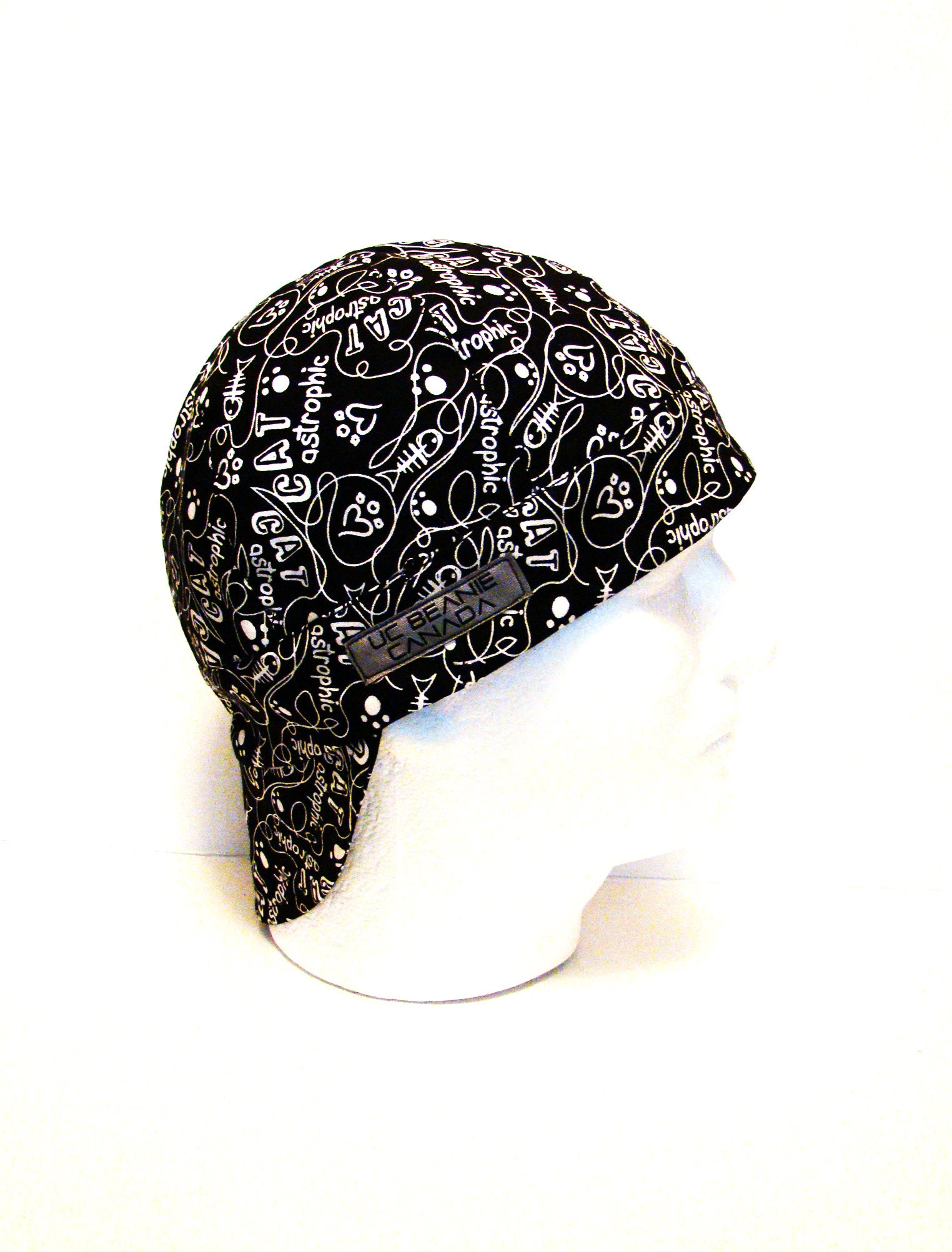 CATastrophic welders cap hard hat liner reversible beanie skull cap