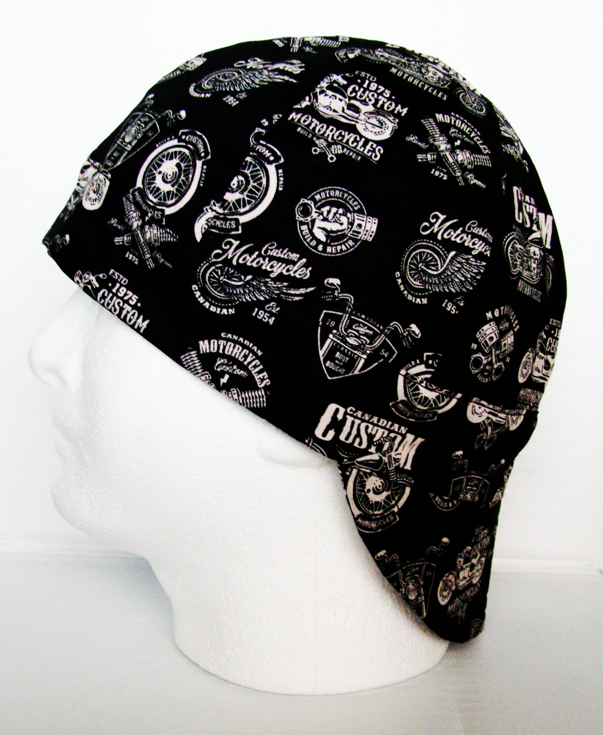 Canadian Custom Motorcycle welders cap hard hat liner beanie skull cap