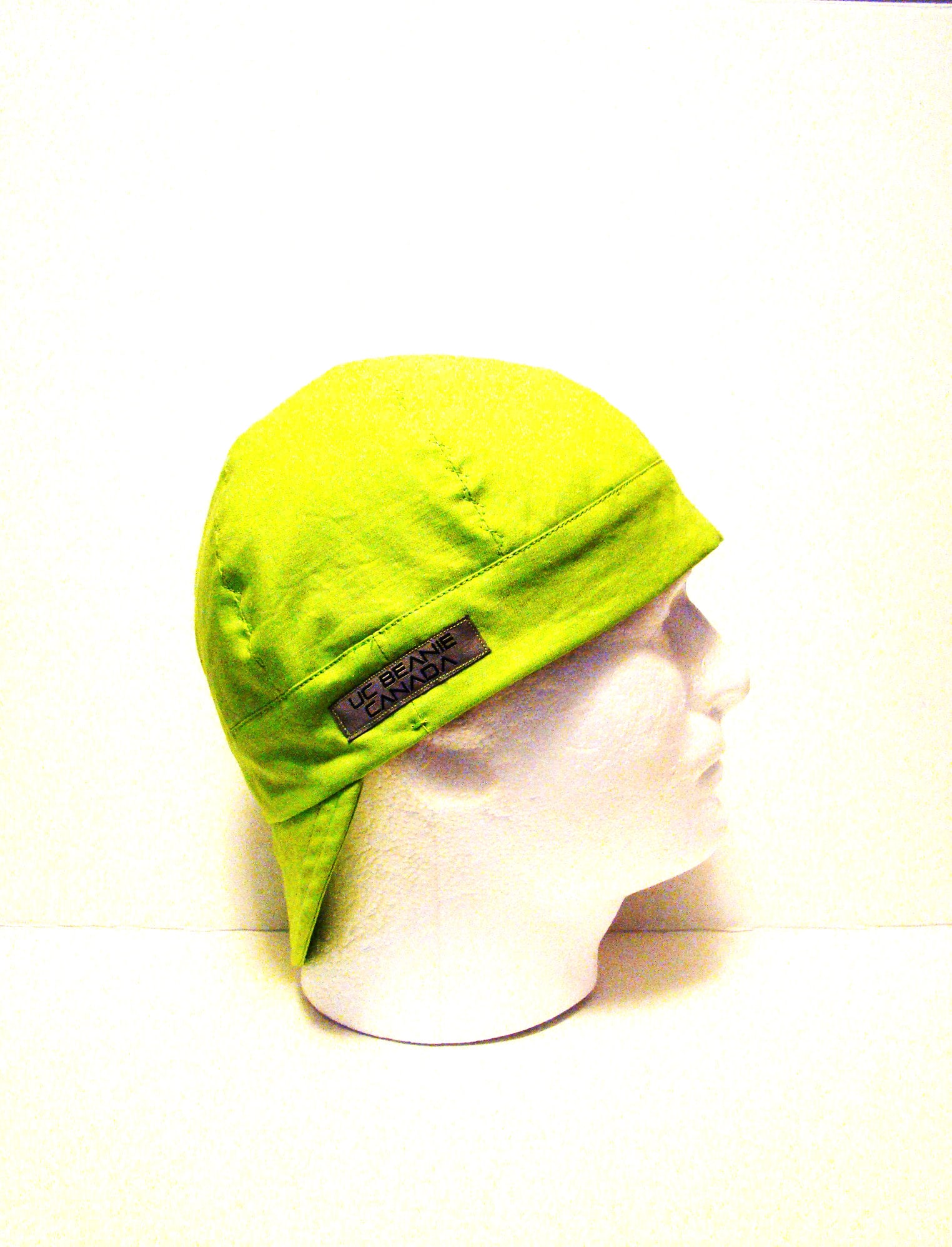 PPE Lime Green welders cap hard hat 