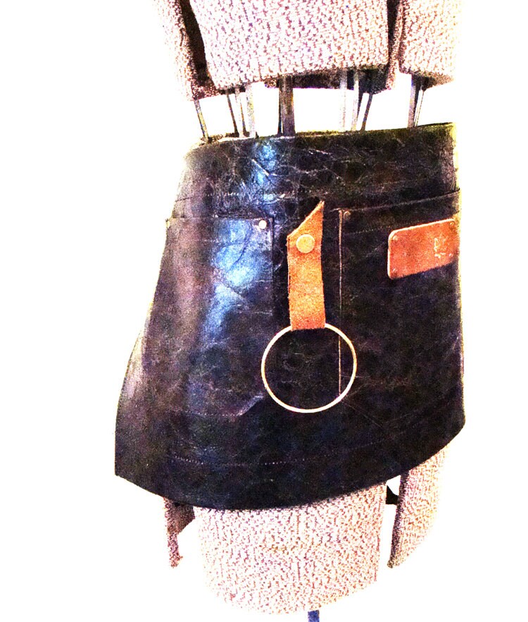 Leather 3 pocket Half Apron Unisex Workshop Wood shop 