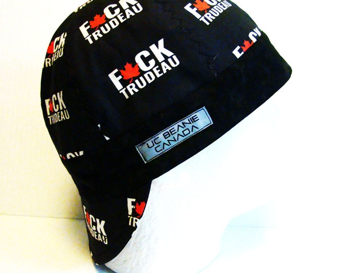 F*ck Trudeau welders cap hard hat liner beanie skull cap construction tradesman gas fitter biker