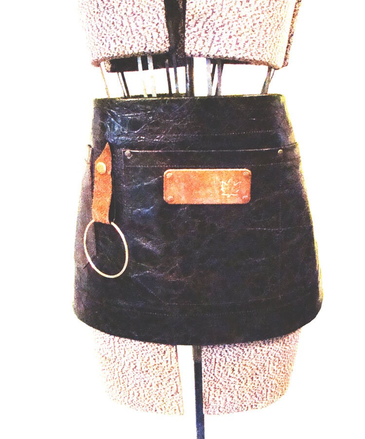 Leather 3 pocket Half Apron Unisex Workshop Wood shop 