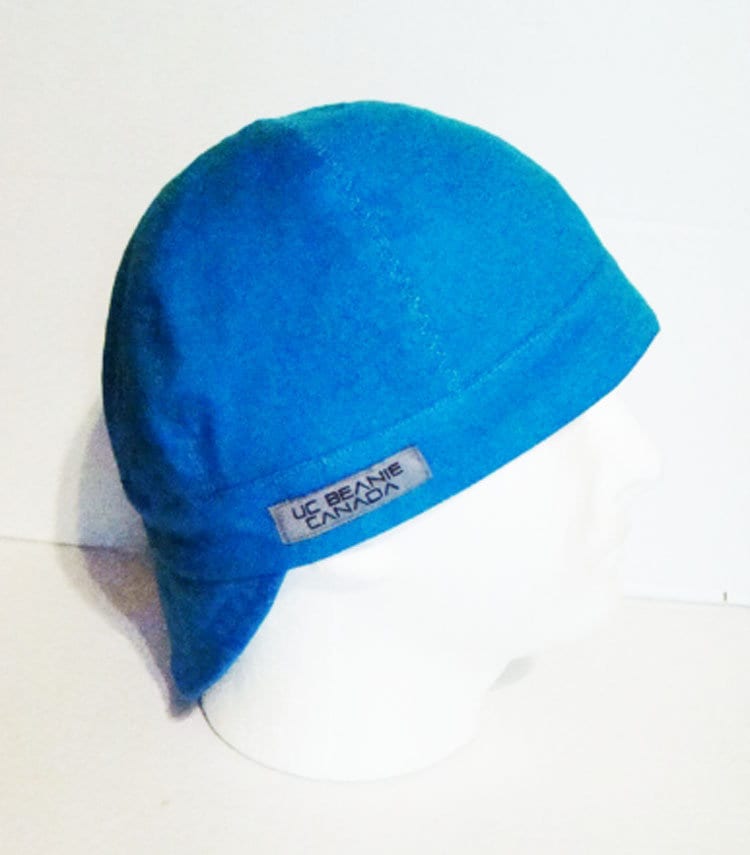 PPE Teal welders cap hard hat liner reversible beanie skull cap