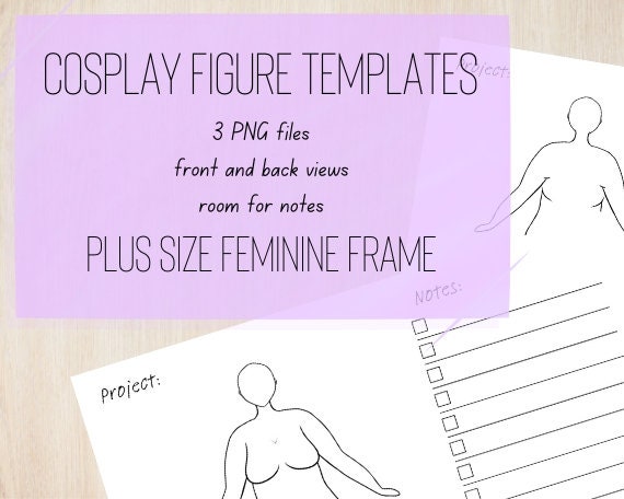 Cosplay and Fashion Figure Template, Cosplay Planner, Fashion Design ...