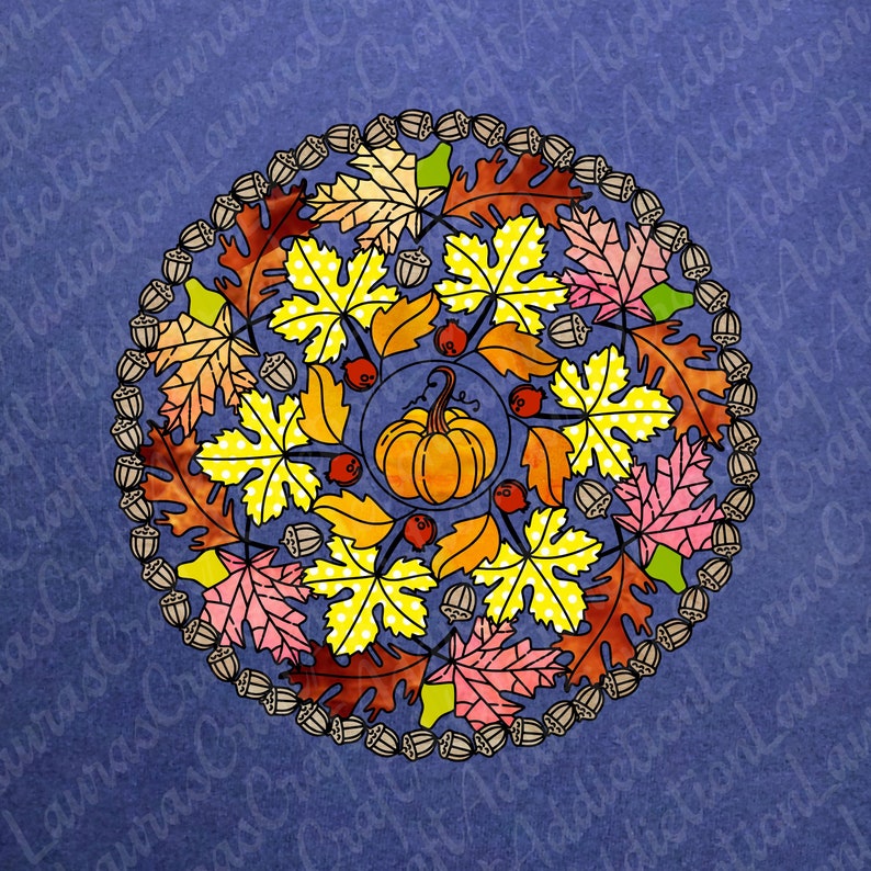 Download Autumn Mandala Wreath svg dxf pdf cut files Autumn svg | Etsy