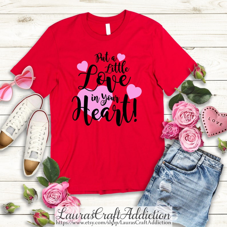 Put a Little Love in Your Heart svg png dxf pdf jpg | Etsy