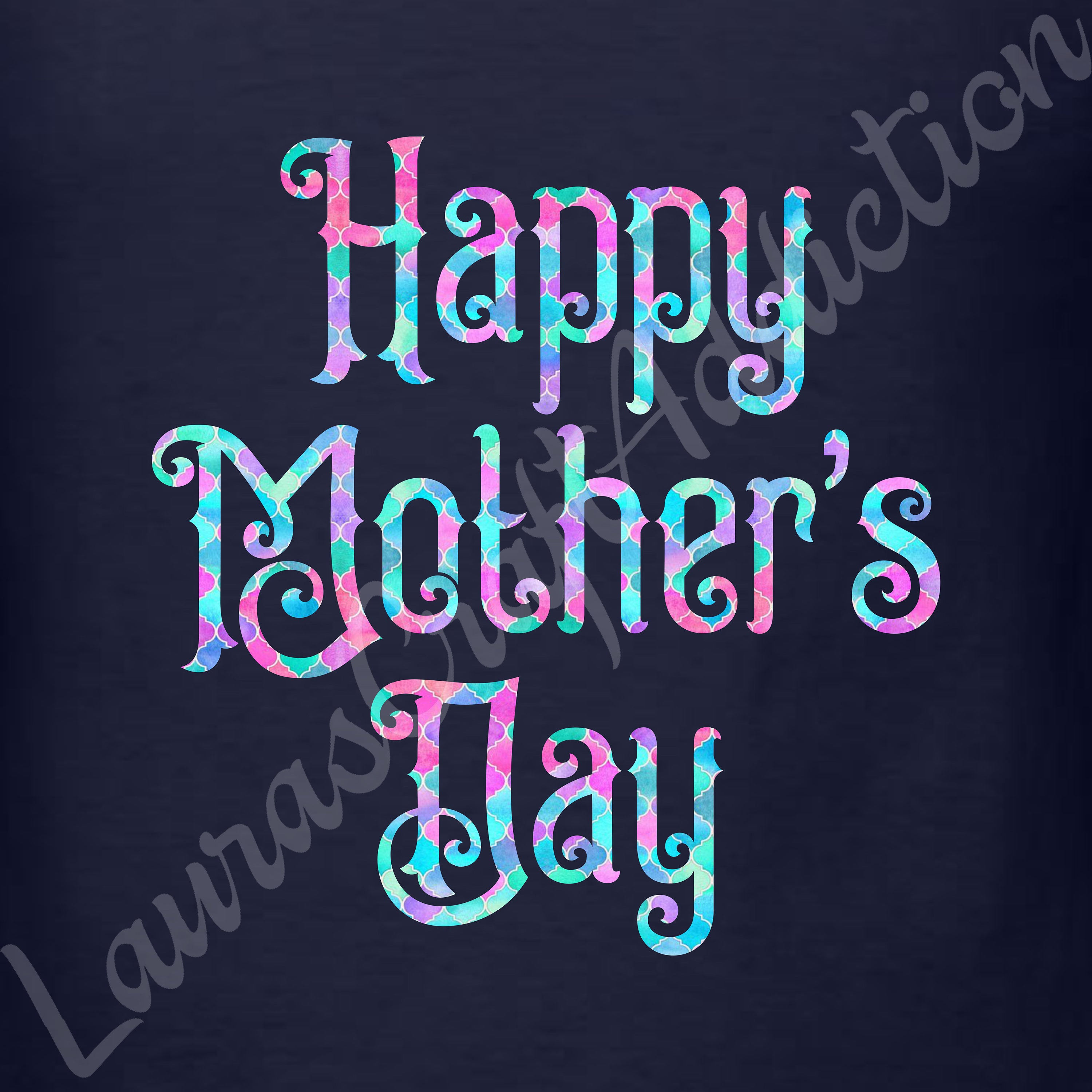 Download 6 Happy Mothers Day Print svg dxf pdf cut file for | Etsy