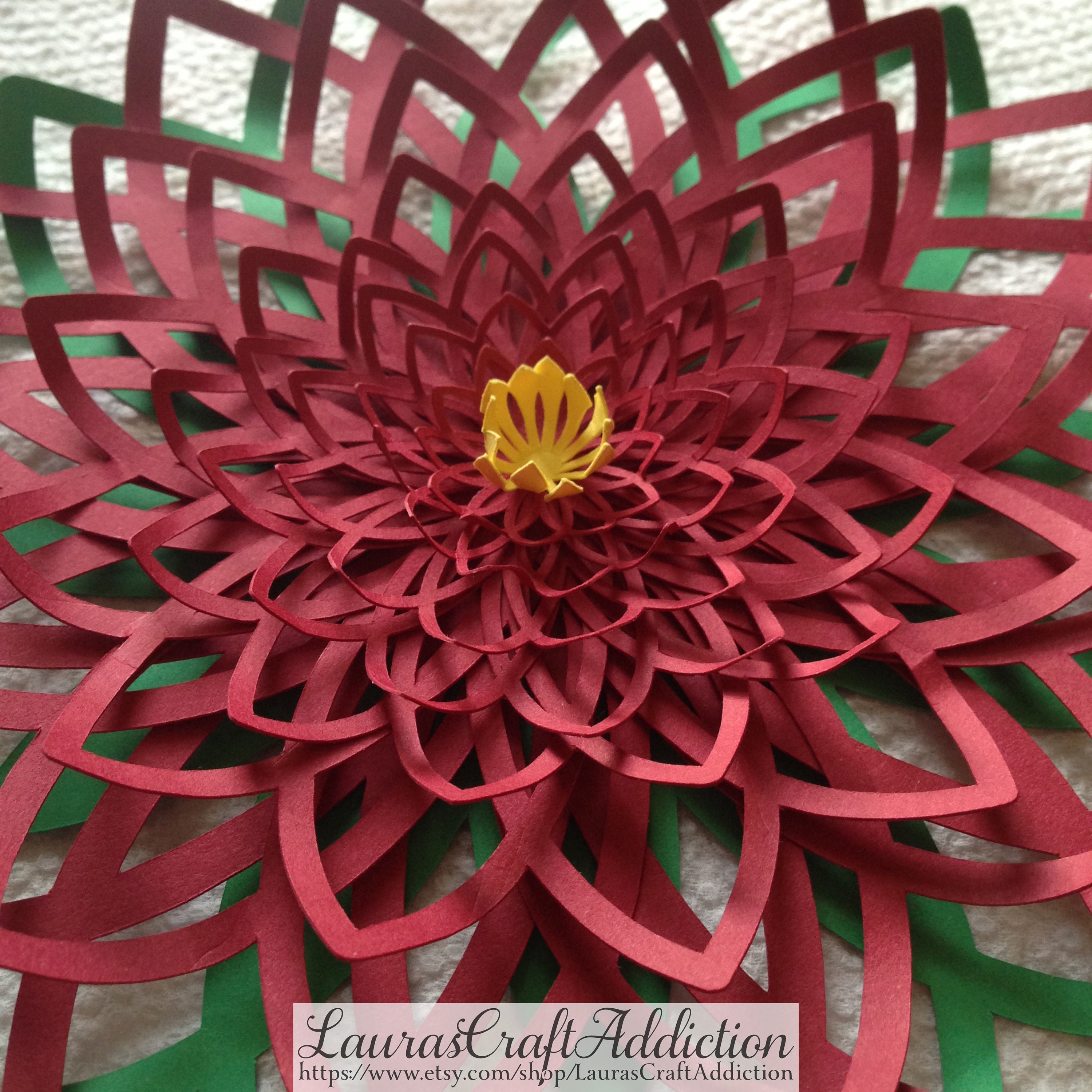 Paper Flowers Cut Files Svg Dxf Pdf Png Paper Flowers for Etsy