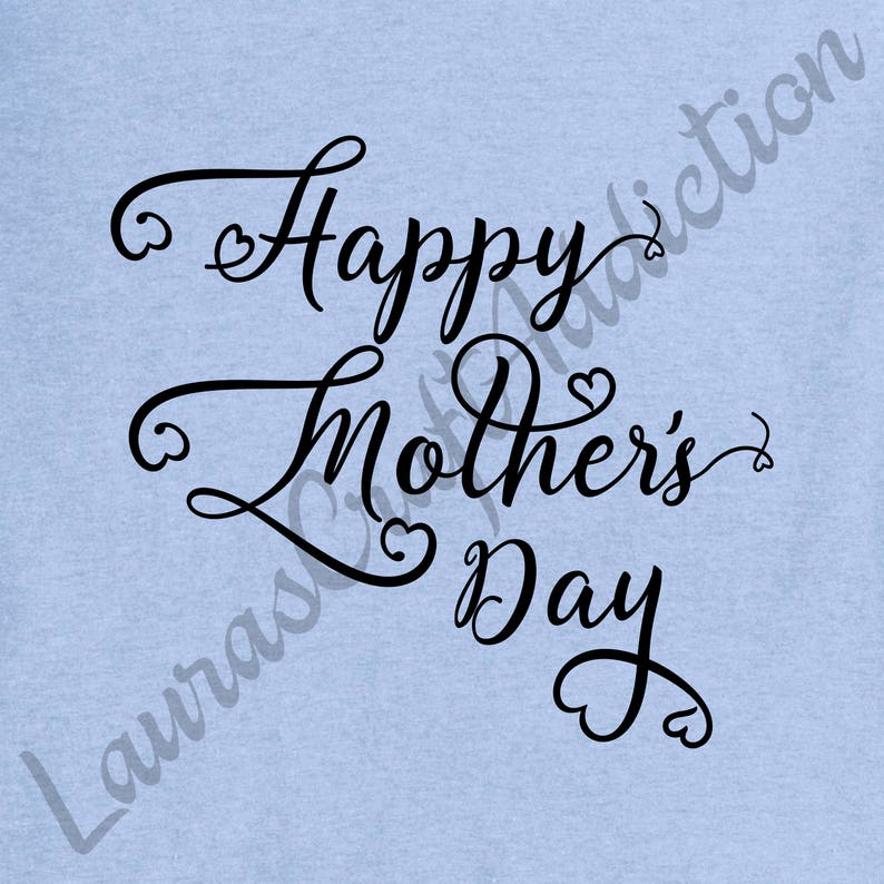 Download 6 Happy Mothers Day Cursive svg dxf pdf cut files | Etsy