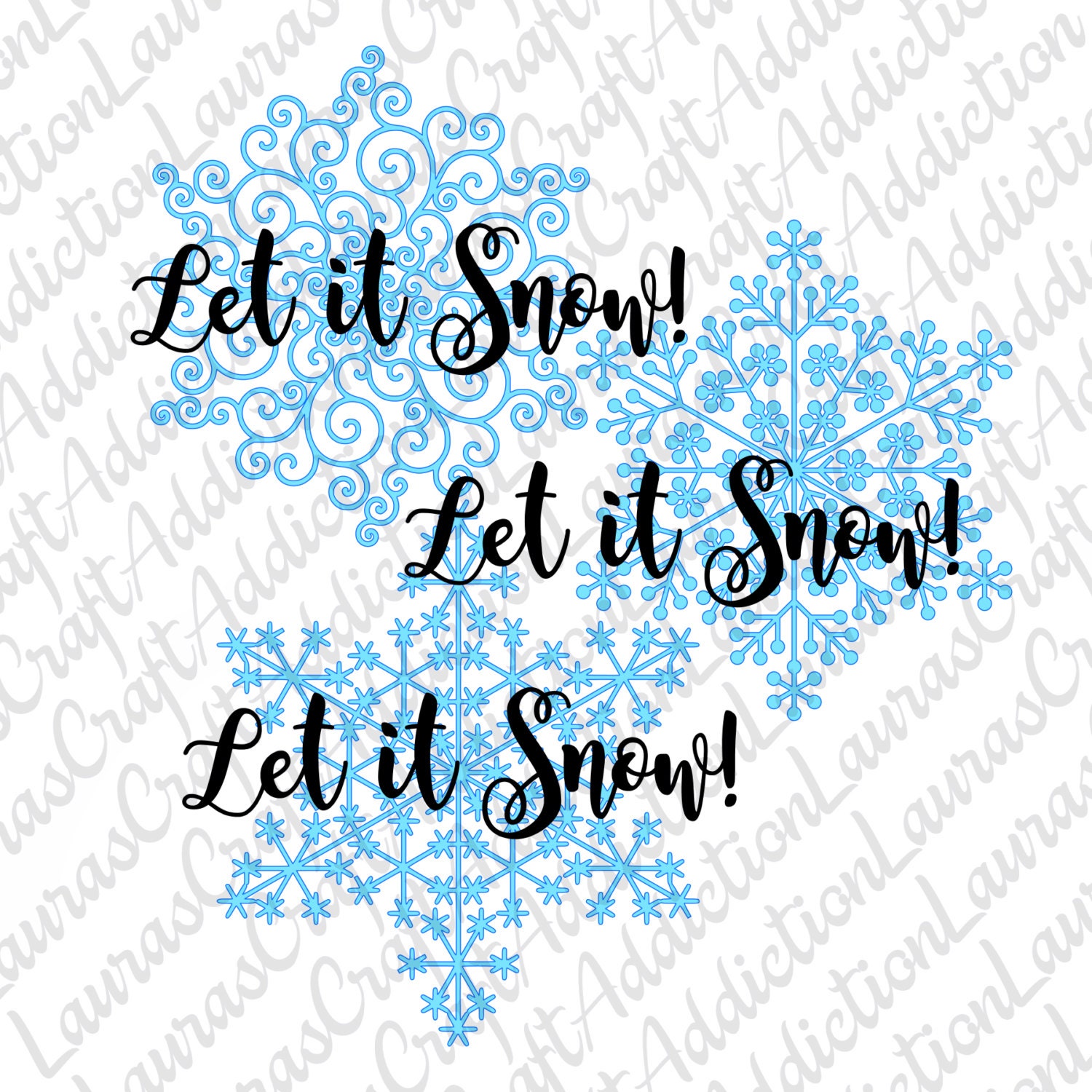 Download Let it Snow Cut file Winter Wonderland Snowflake svg | Etsy
