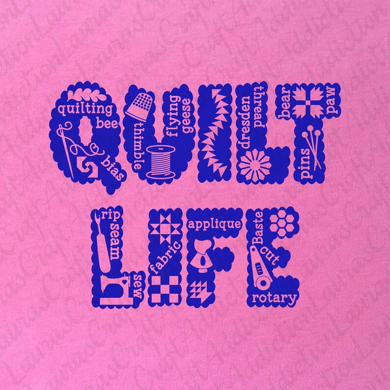 Download Quilt Life svg dxf pdf png cut files Cricut Silhouette | Etsy