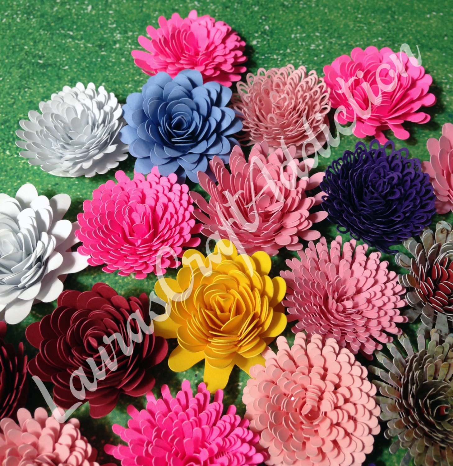 Download Paper Flowers Template Svg 11 Designs Cut Files Flower Svg Etsy