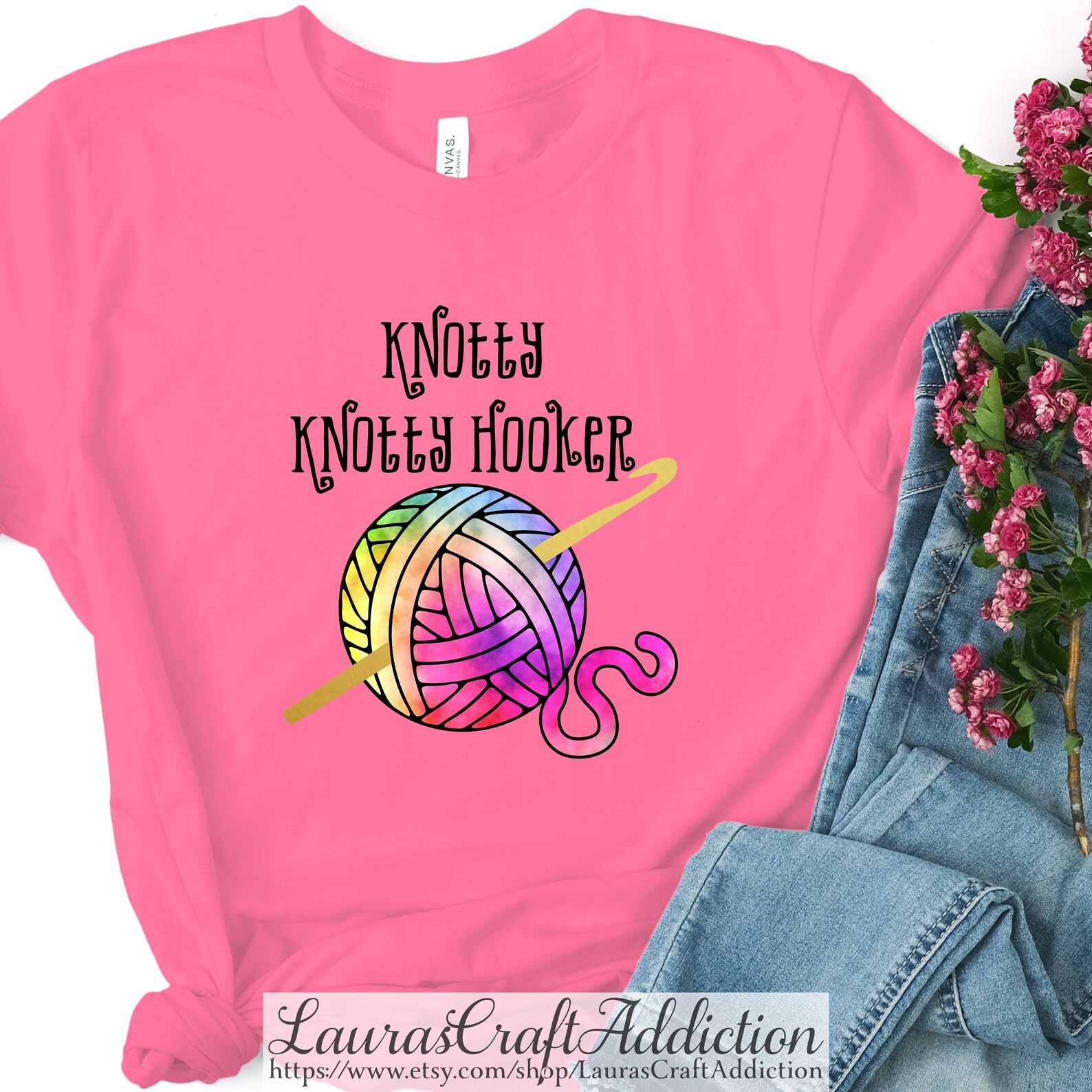 Knotty Hooker Crochet Svg Dxf Pdf Cut File Crochet Svg Yarn Etsy