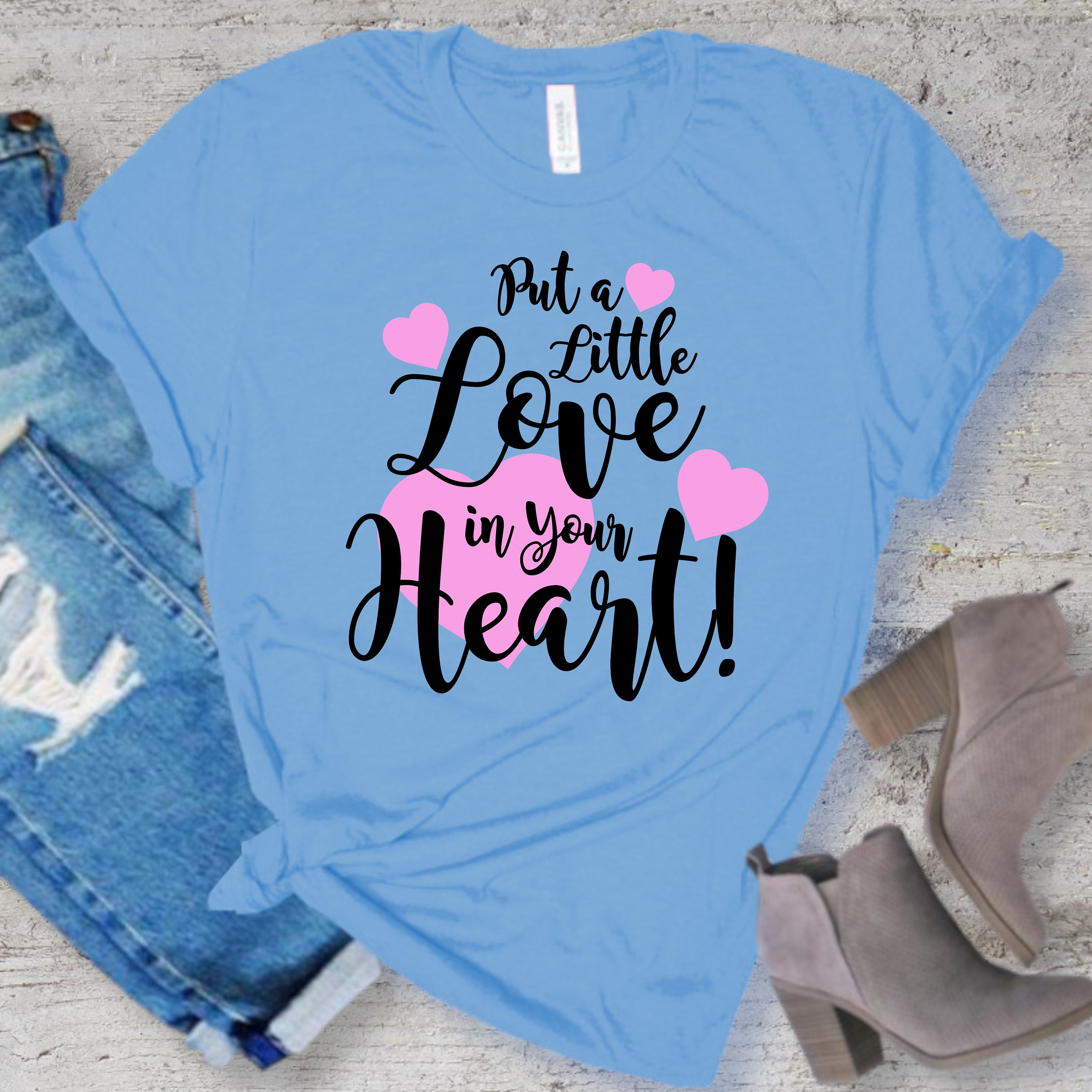 Put a Little Love in Your Heart Svg Png Dxf Pdf Jpg - Etsy UK