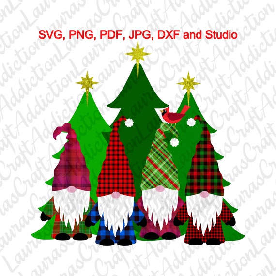 Download Christmas Gnomes Svg Dxf Pdf Png Jpg Cut Files Gnome Svg Etsy