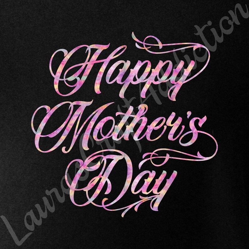 Download 6 Happy Mothers Day Cursive svg dxf pdf cut files | Etsy