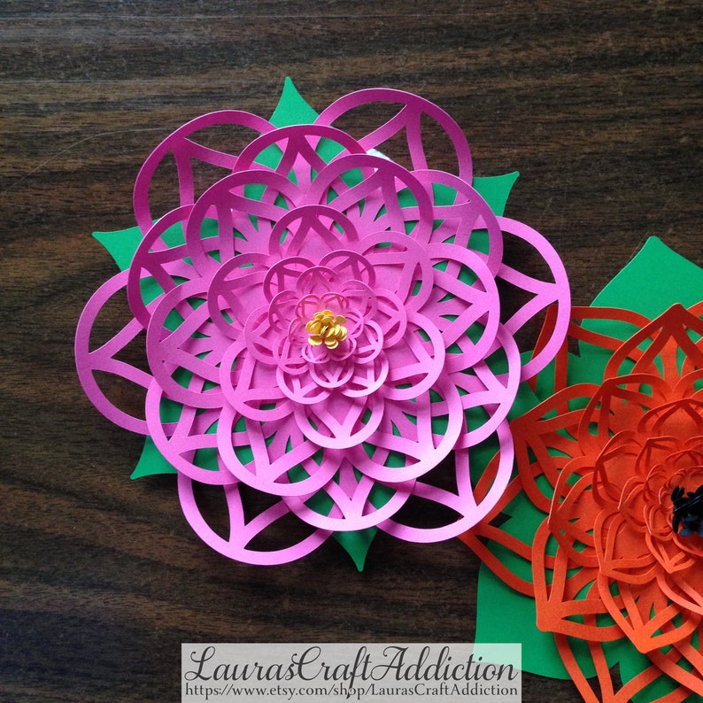 Download Halo Paper Flower cut files svg dxf pdf png Paper flowers ...