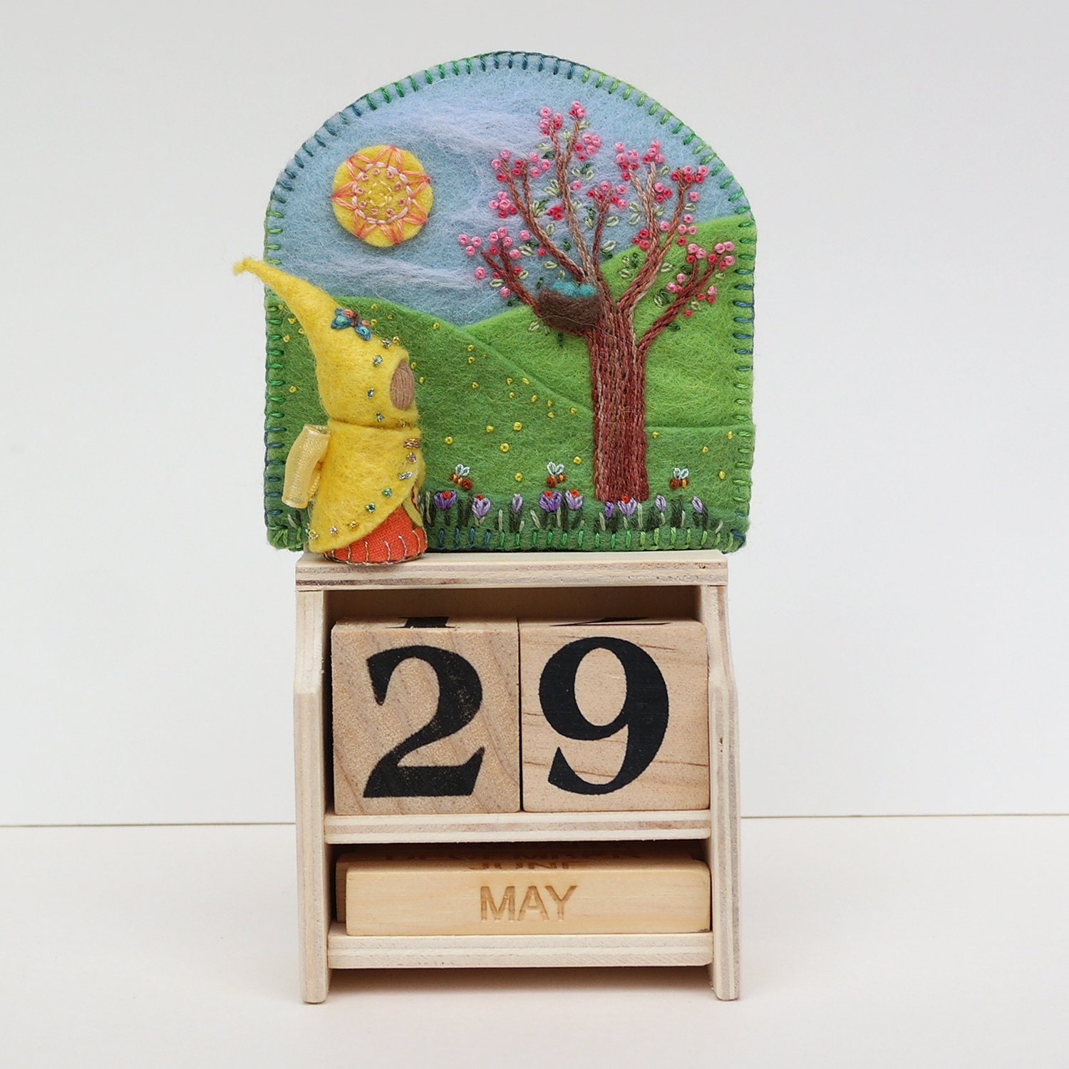 Waldorf inspired perpetual calendar with replaceable Etsy