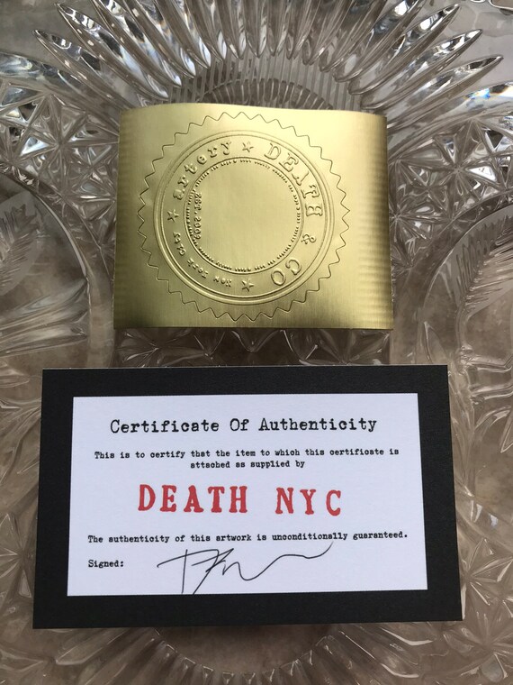 DEATH NYC BE637 サイン、ナンバー、COAあり DEATH NYC Hand Signed