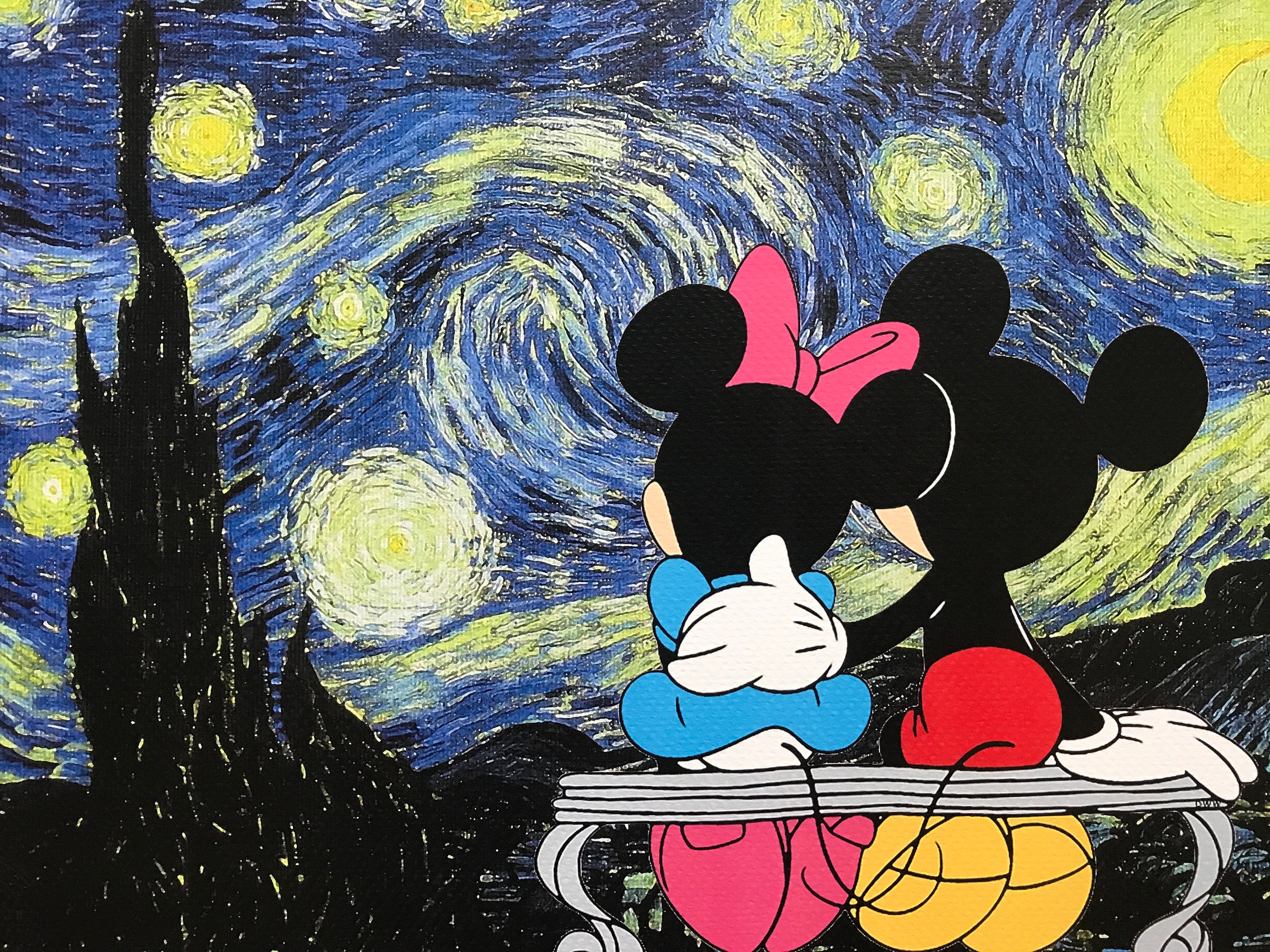 【額装セット】【DEATH NYC】Micky ＆ Minnie’s Love DEATH NYC Hand-signed Limited Edition Artist's Proof With COA