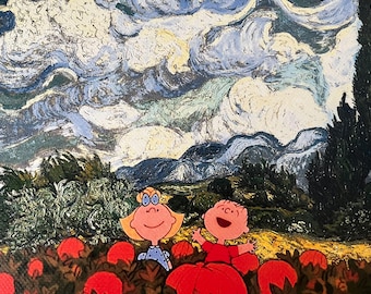 DEATH NYC Mickey & Minnie Mouse Starry Night, Signed Artist's